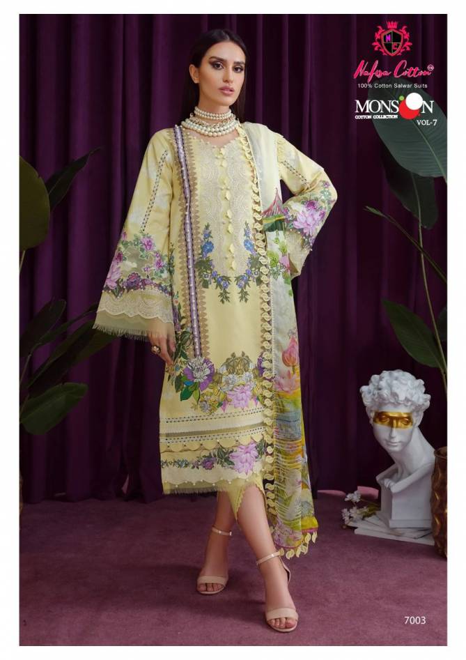 Nafisa Monsoon 7 Casual Wear Wholesale Cotton Dress Collection 